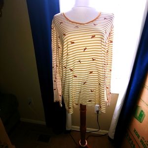 Croft & Barrow Womens XXL Fox Print Shirt